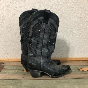 Black sequin Corral boots